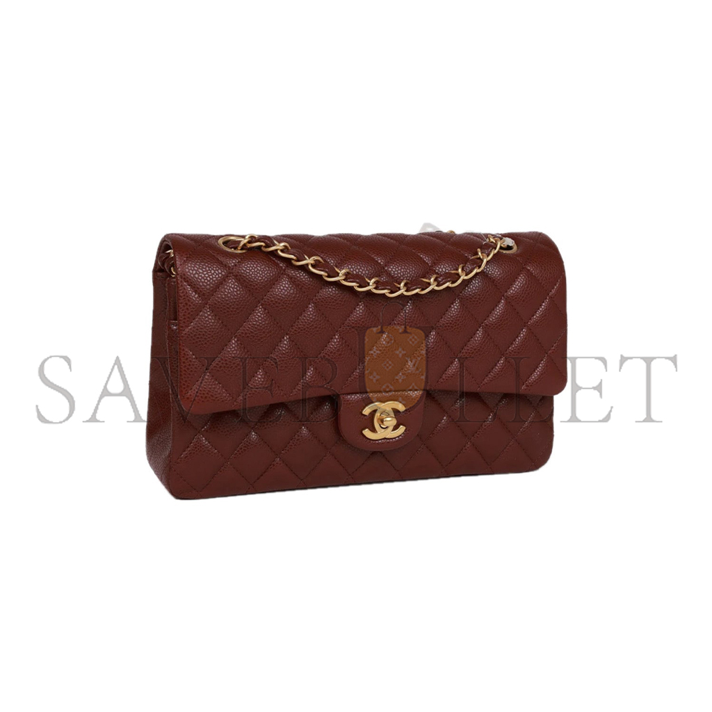 Ch*el master medium classic double flap gold hardware a58600 (25.5*14*6.5cm)